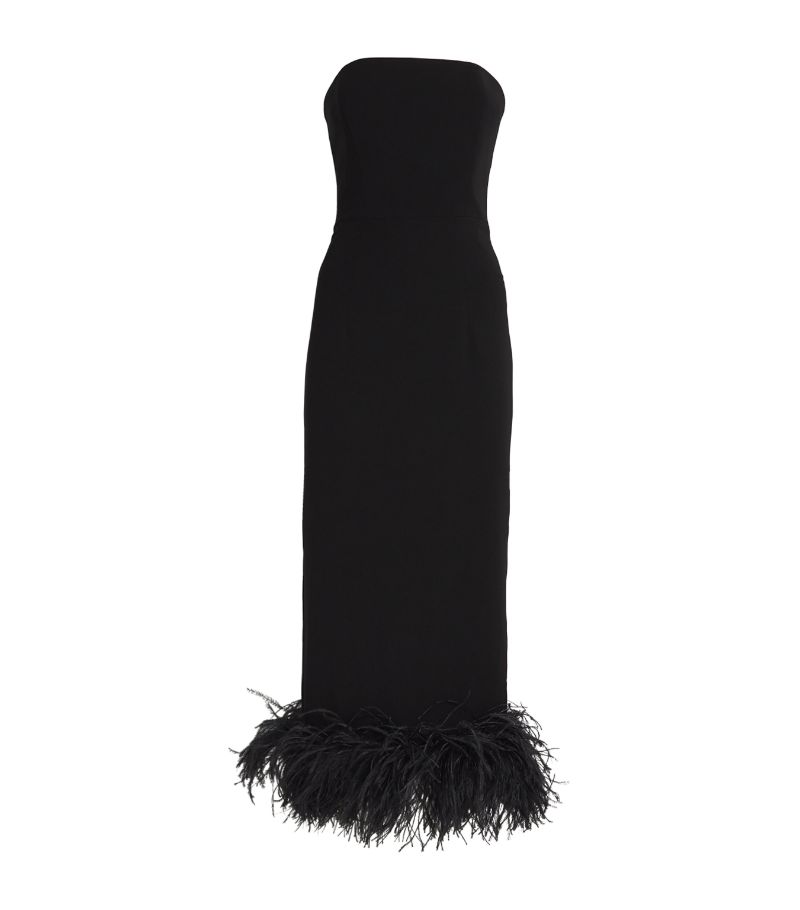 16Arlington 16Arlington Feather-Trim Minelli Bustier Dress