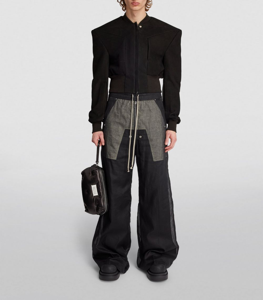 Rick Owens Rick Owens Leather Padded-Shoulder Bomber Jacket