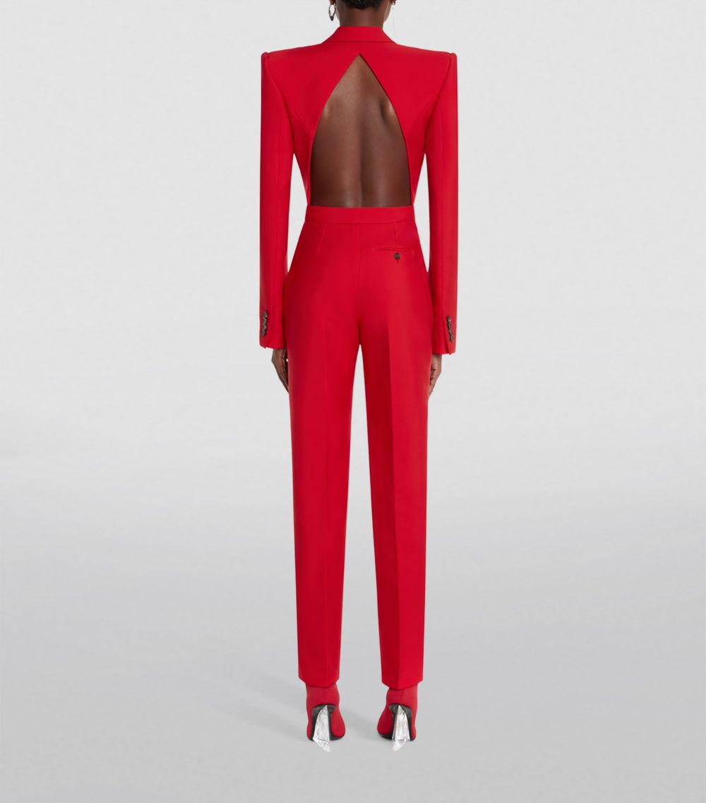 Alexander McQueen Alexander McQueen Wool Tailored Tuxedo Jumpsuit