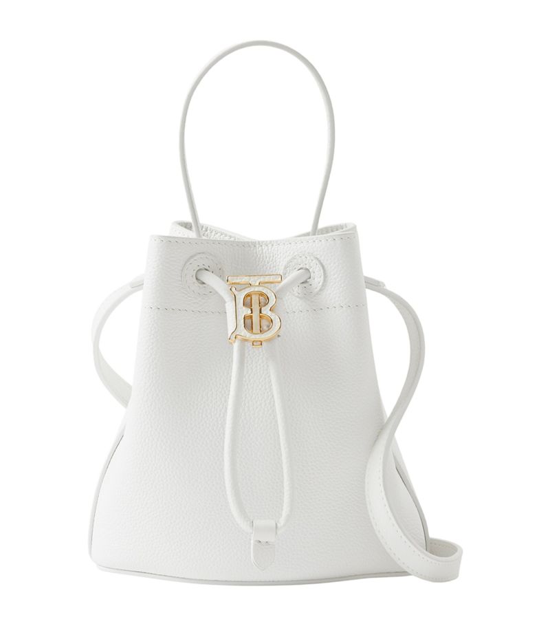 Burberry Burberry Mini Leather TB Bucket Bag