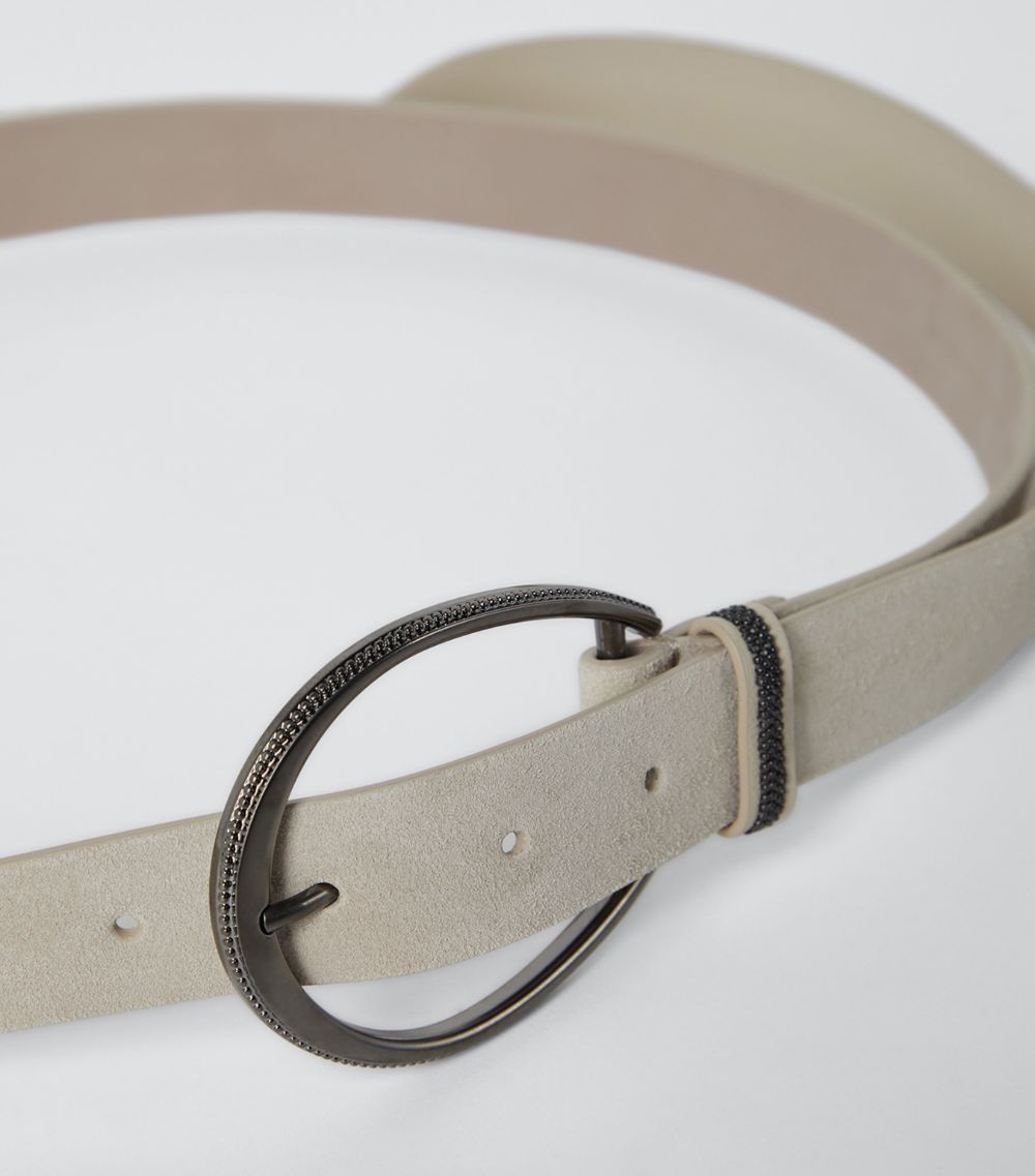 Brunello Cucinelli Brunello Cucinelli Suede Monili-Trim Belt