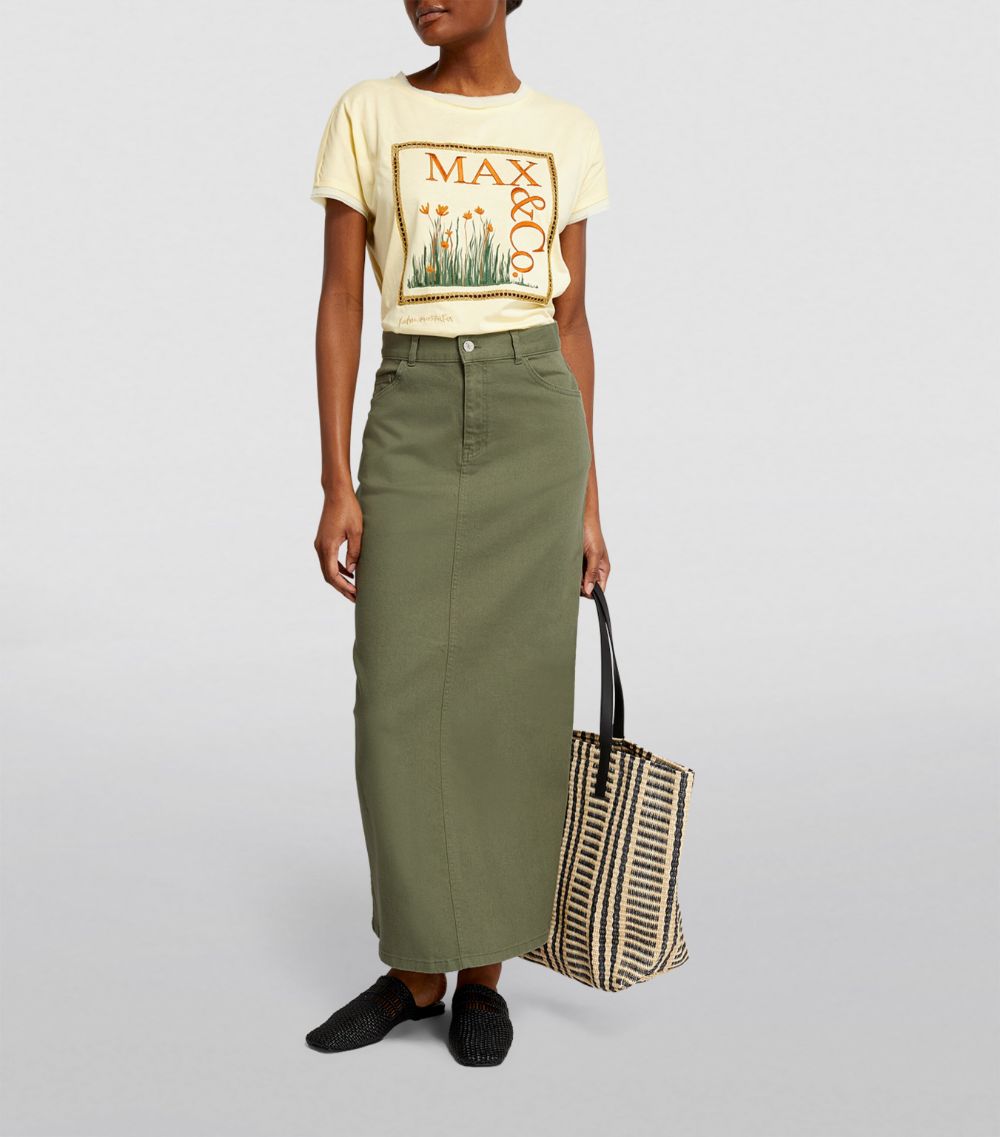 Max & Co. Max & Co. Cotton-Drill Maxi Skirt