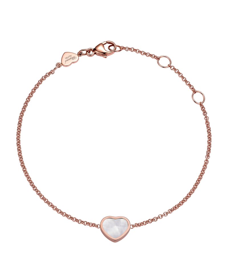 Chopard Chopard Rose Gold And Mother-Of-Pearl My Happy Hearts Bracelet