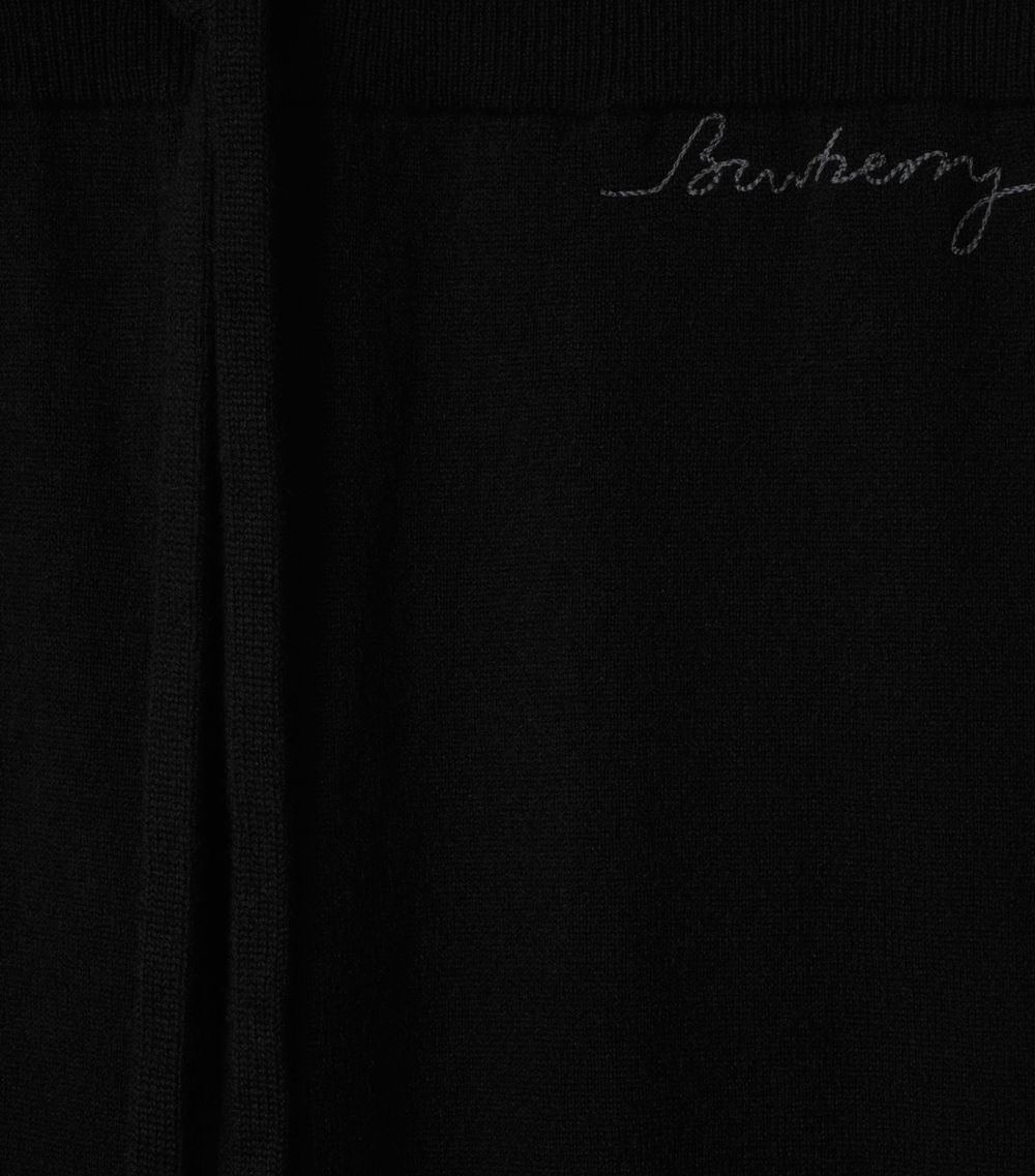 Burberry Burberry Cashmere Logo-Embroidered Sweatpants