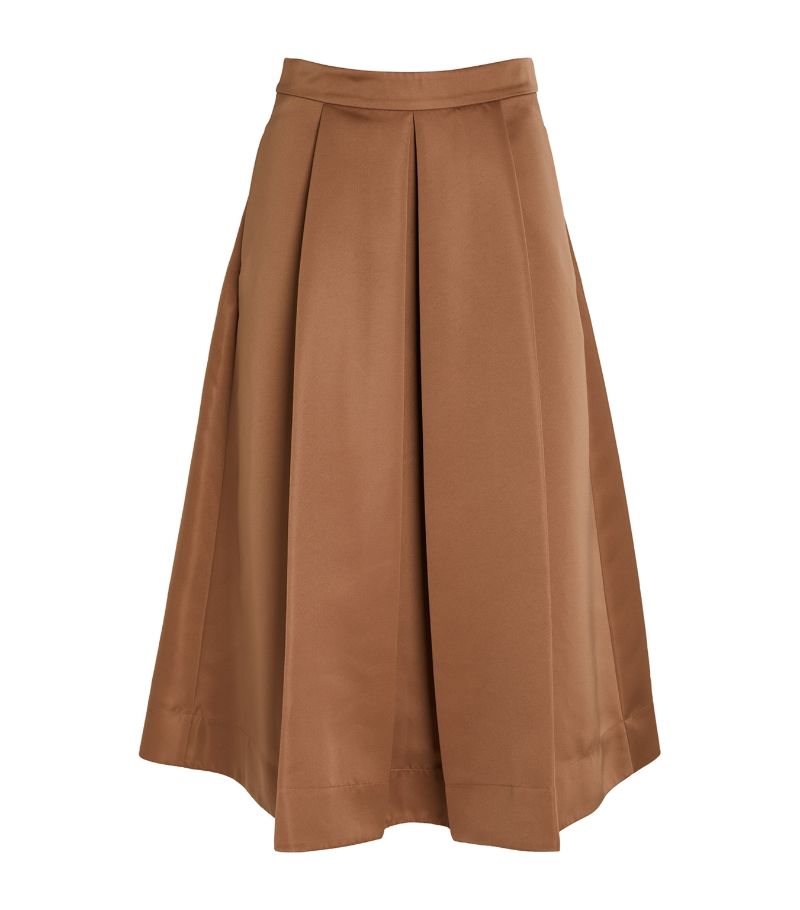 Max & Co. Max & Co. Satin Pleated Midi Skirt