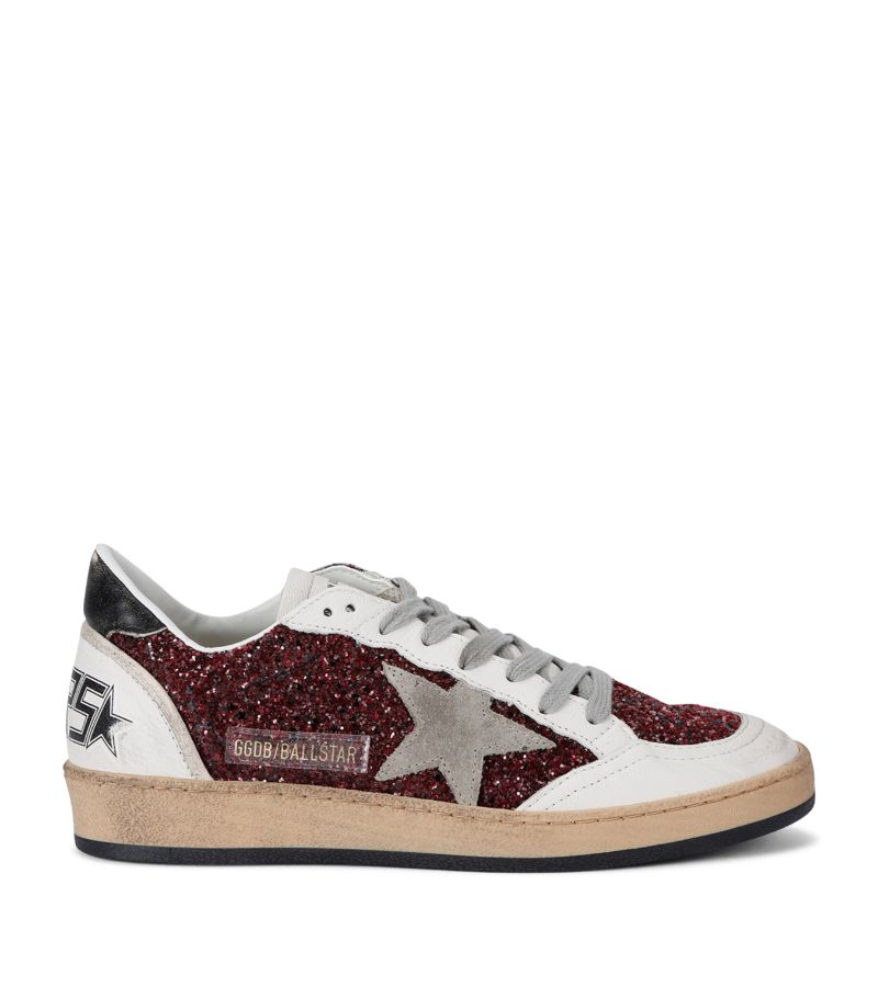 Golden Goose Golden Goose Leather Ball Star Glitter Sneakers