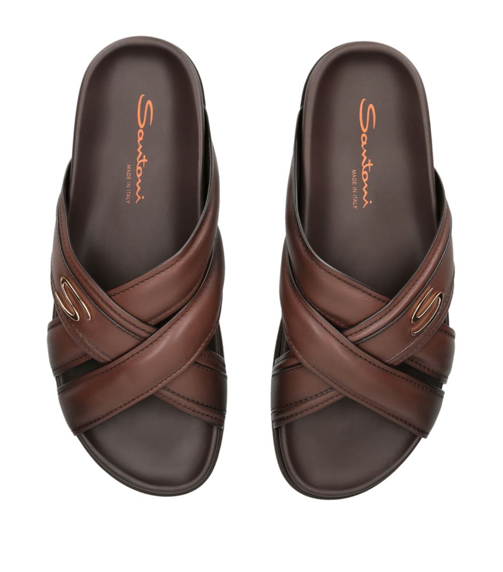 Santoni Santoni Leather Erik Sandals