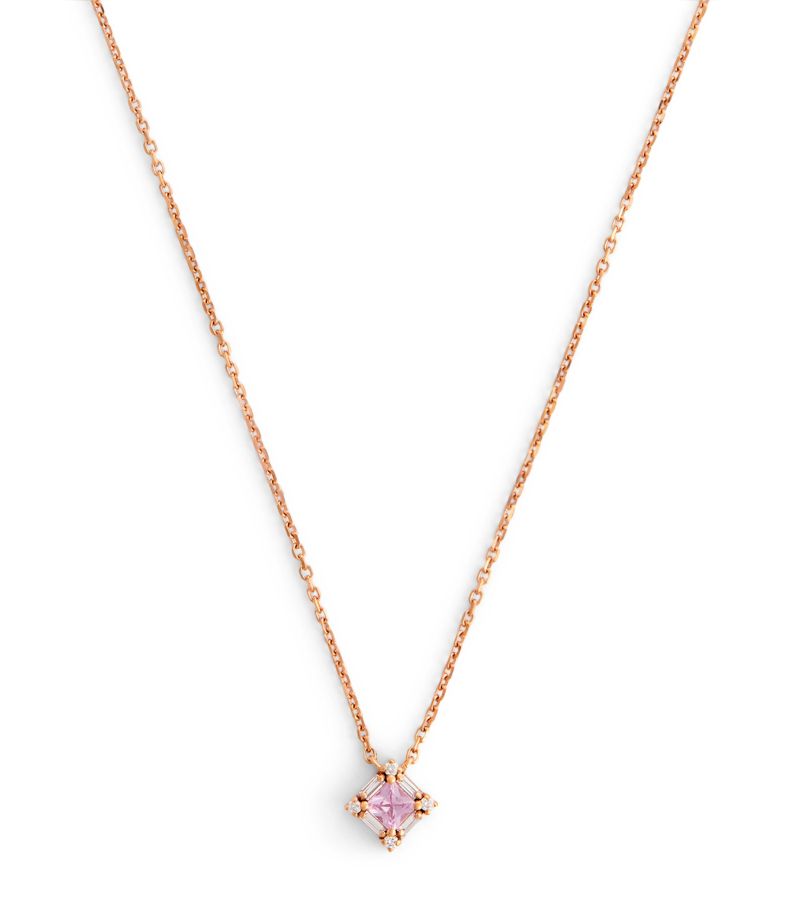 Suzanne Kalan Suzanne Kalan Rose Gold and Diamond Mini Princess Necklace