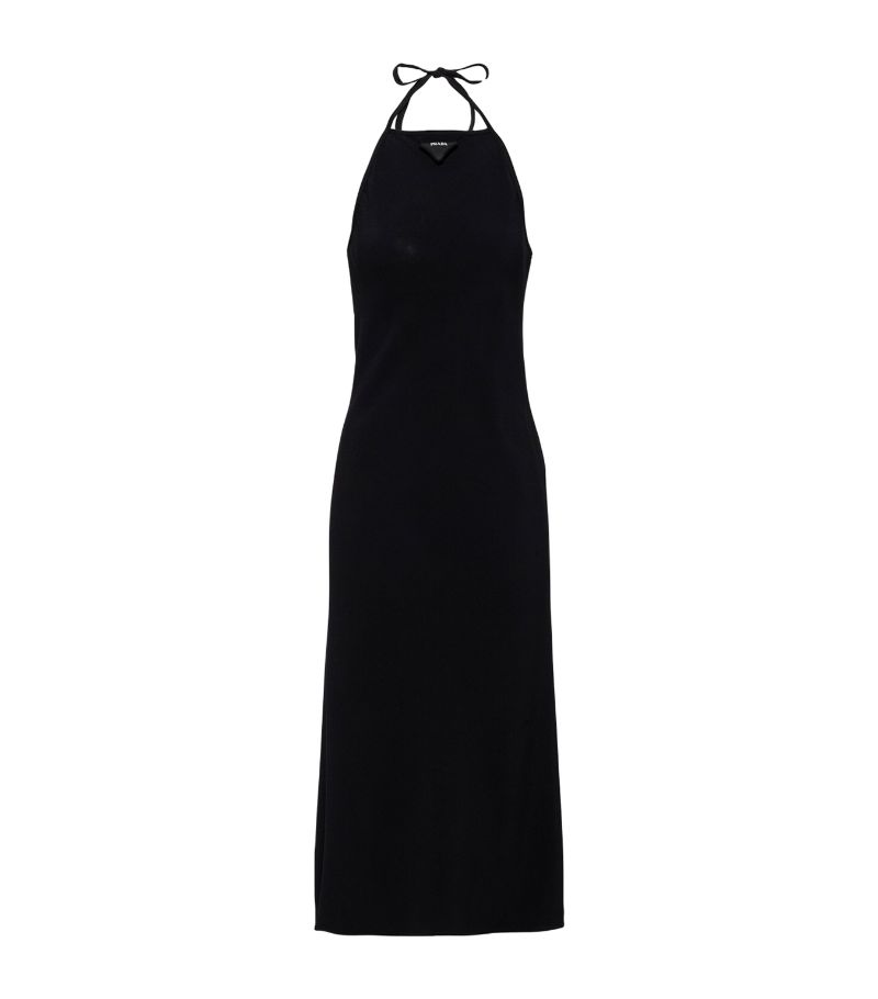 Prada Prada Halterneck Triangle Midi Dress