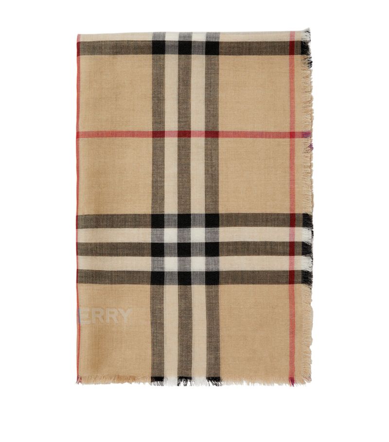 Burberry Burberry Wool-Silk Check Scarf