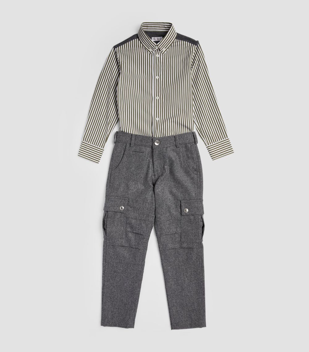 Brunello Cucinelli Kids Brunello Cucinelli Kids Wool Cargo Trousers (6-7 Years)