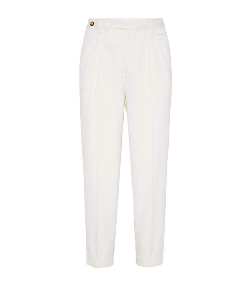 Brunello Cucinelli Brunello Cucinelli Silk Pleated Trousers