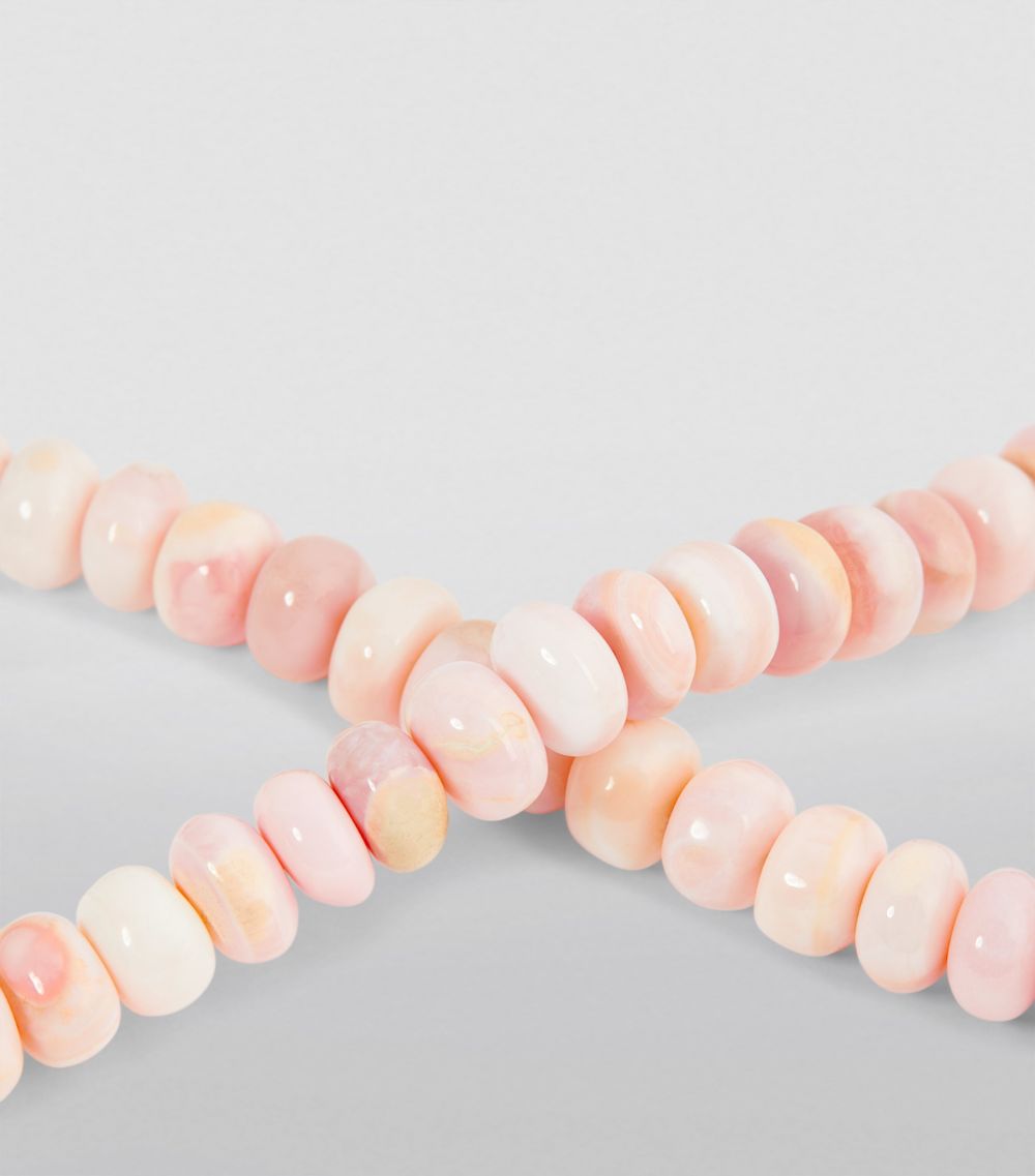 Jacquie Aiche Jacquie Aiche Yellow Gold, Pink Tourmaline And Pink Opal Beaded Necklace