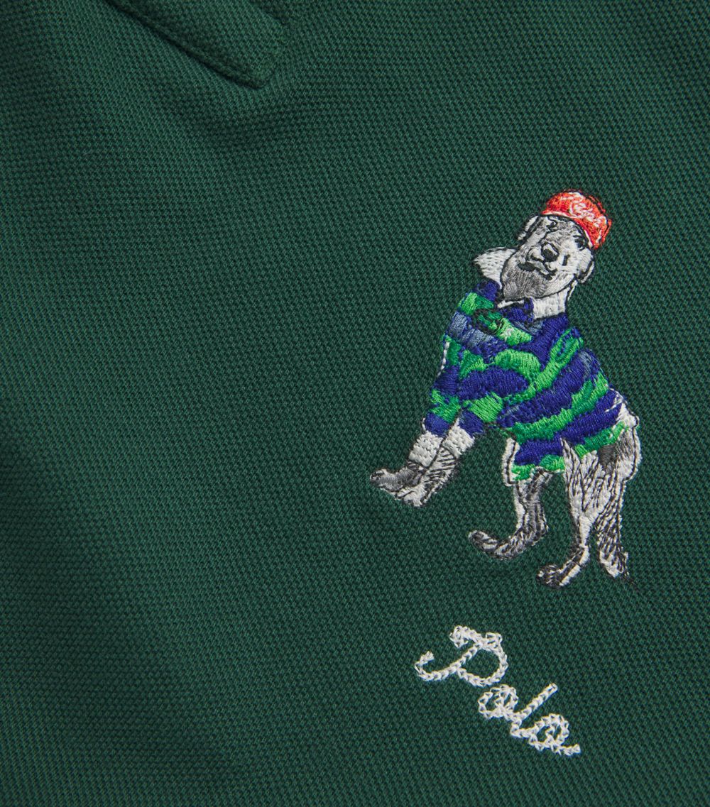 Polo Ralph Lauren Polo Ralph Lauren Mesh Dog-Embroidered Polo Shirt