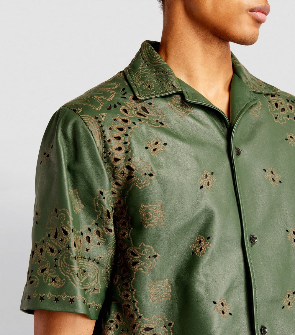 Amiri Amiri Leather Bandana Shirt