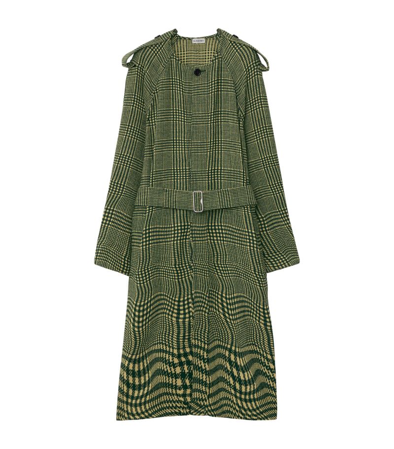 Burberry Burberry Wool Warped Houndstooth Coat