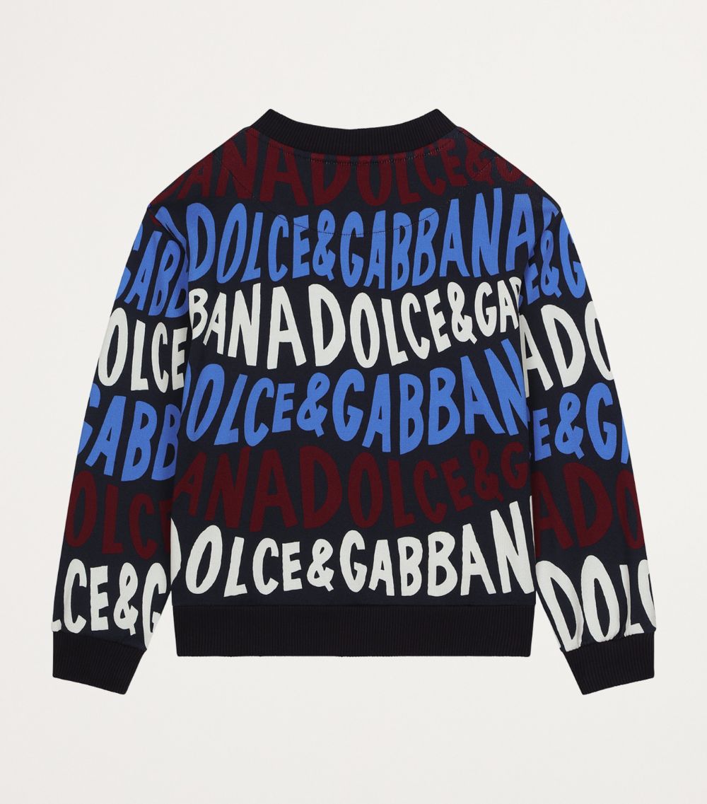 Dolce & Gabbana Dolce & Gabbana Kids Cotton Logo Print Sweatshirt (8-12 Years)