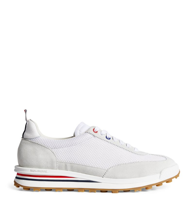 Thom Browne Thom Browne Suede-Trim Technical Tricolour Sneakers