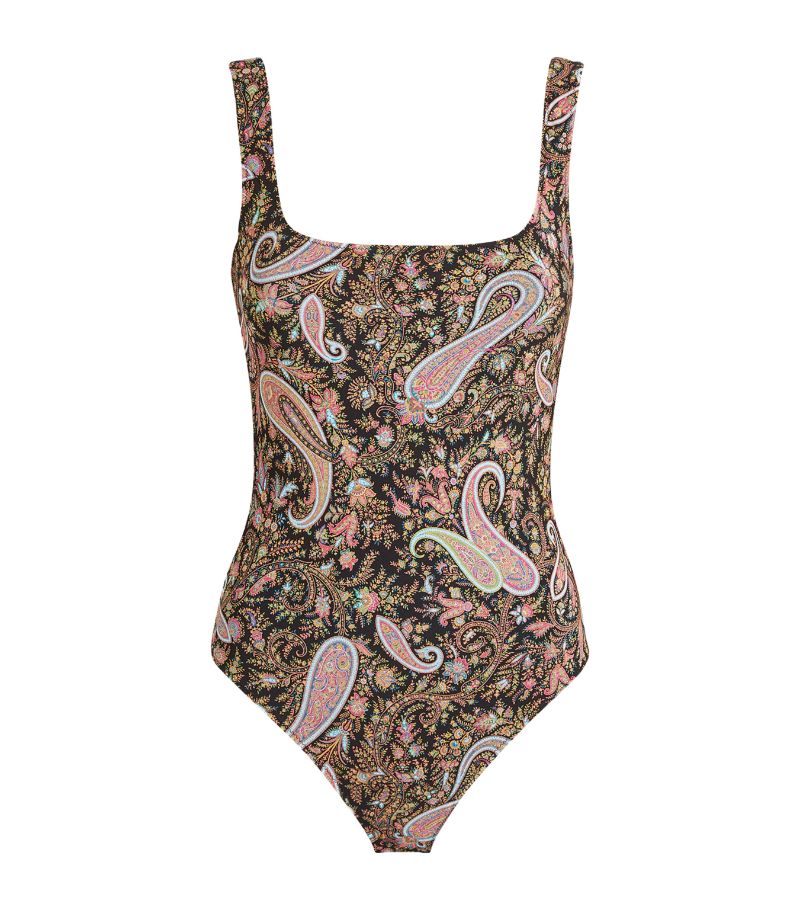 Etro Etro Square-Neck Paisley Swimsuit