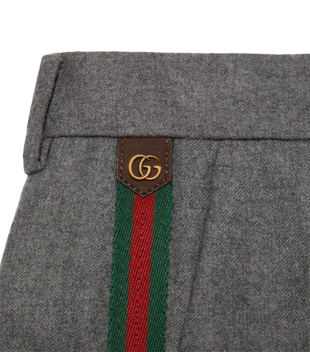 Gucci Gucci Wool Web Stripe Trousers