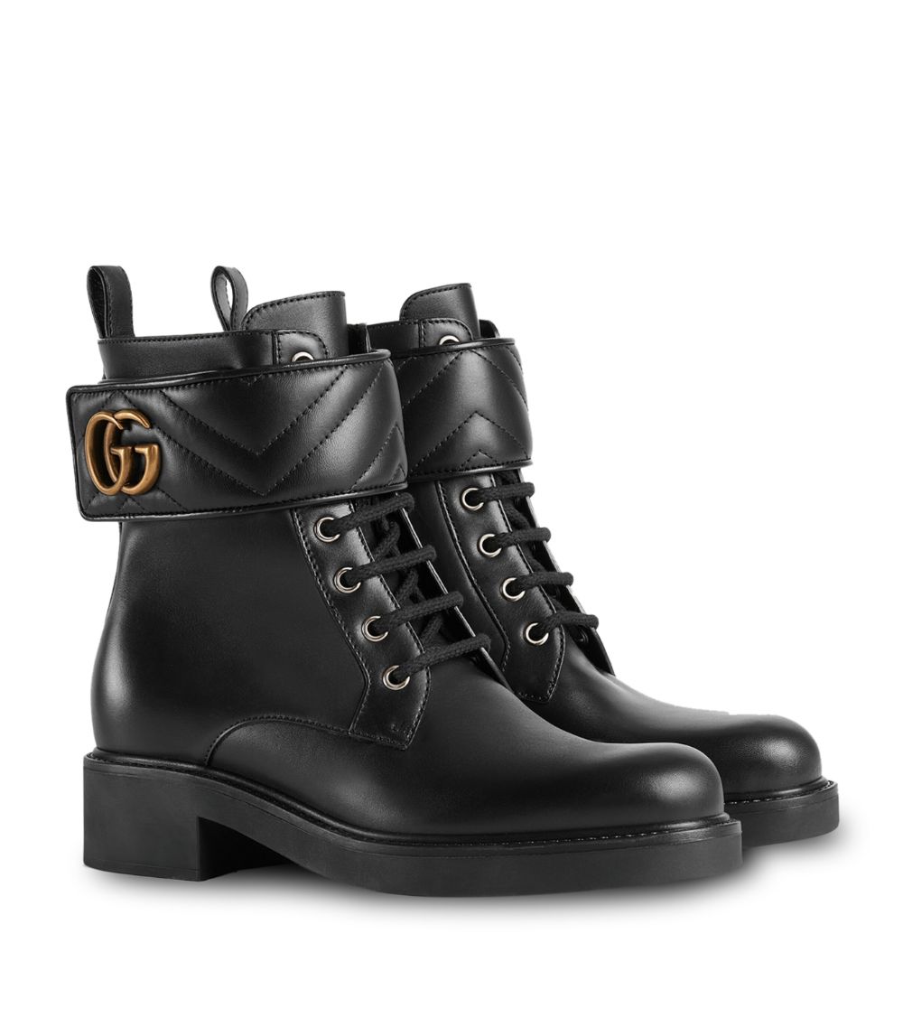 Gucci Gucci Leather Double G Boots