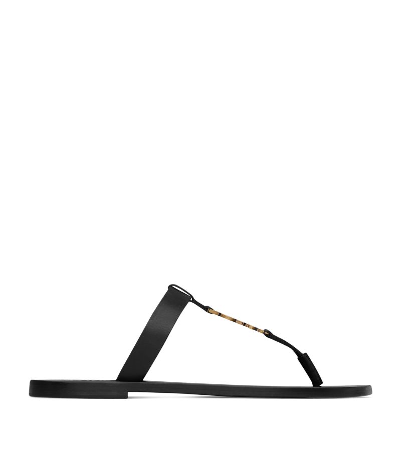 Saint Laurent Saint Laurent Leather Cassandre Sandals