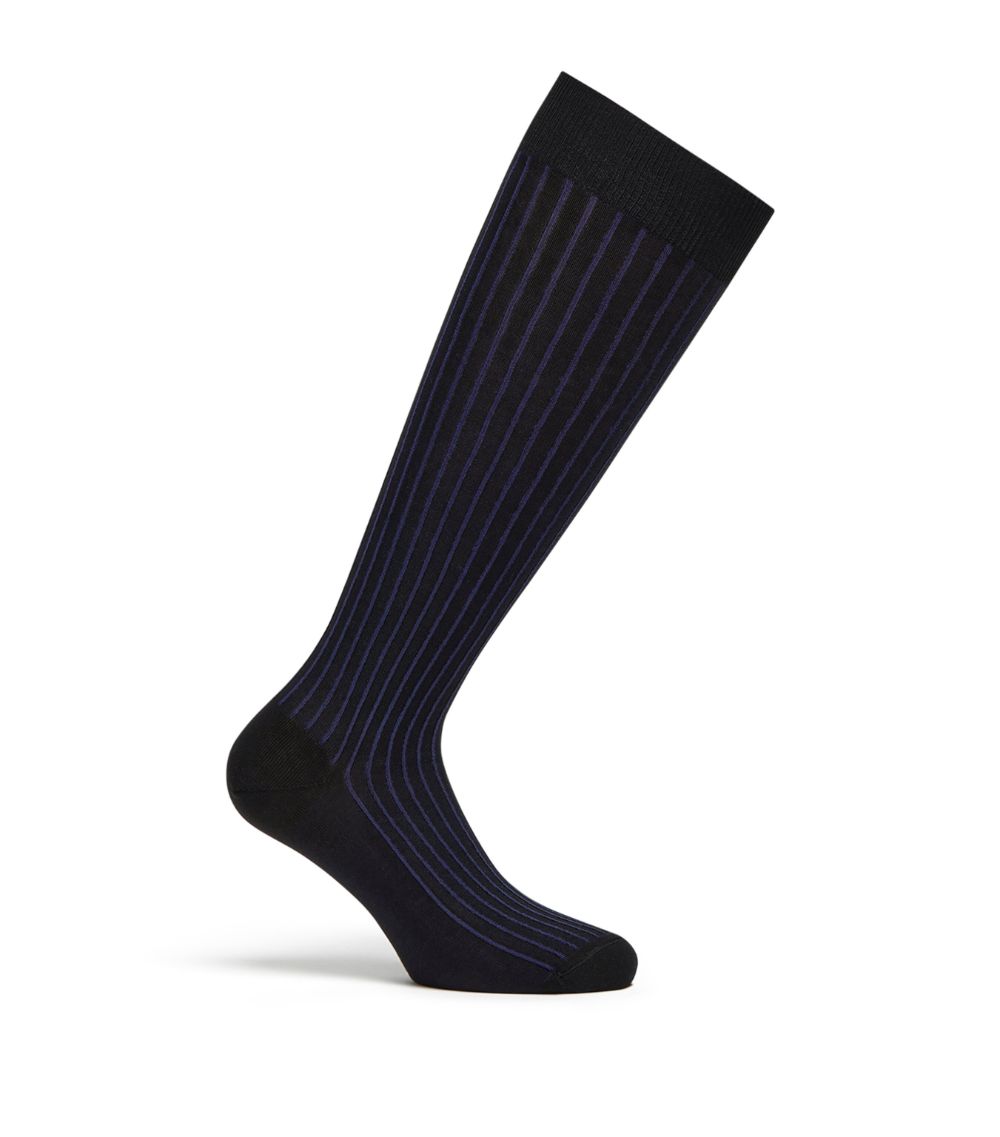 zegna Zegna Rib-Knit Mid-Calf Socks