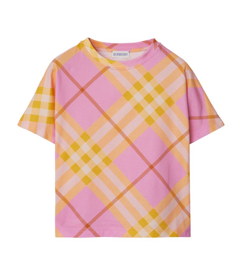 Burberry Burberry Kids Cotton Check T-Shirt