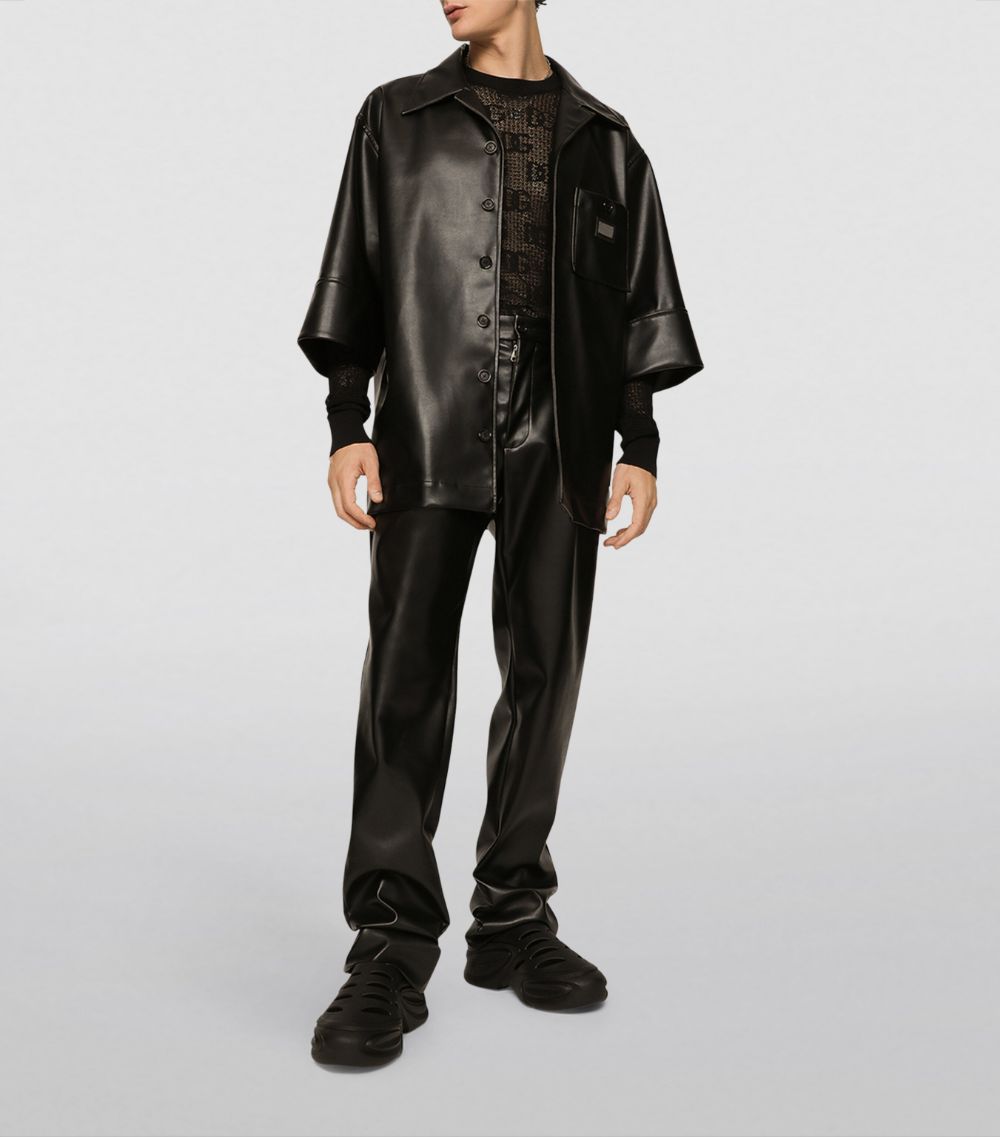 Dolce & Gabbana Dolce & Gabbana Faux Leather Shirt