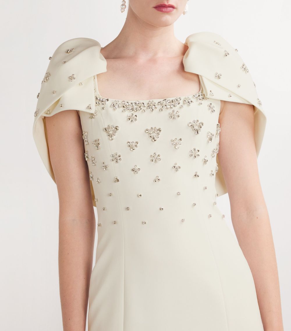 Huishan Zhang Huishan Zhang Crepe Embellished Adelaide Dress