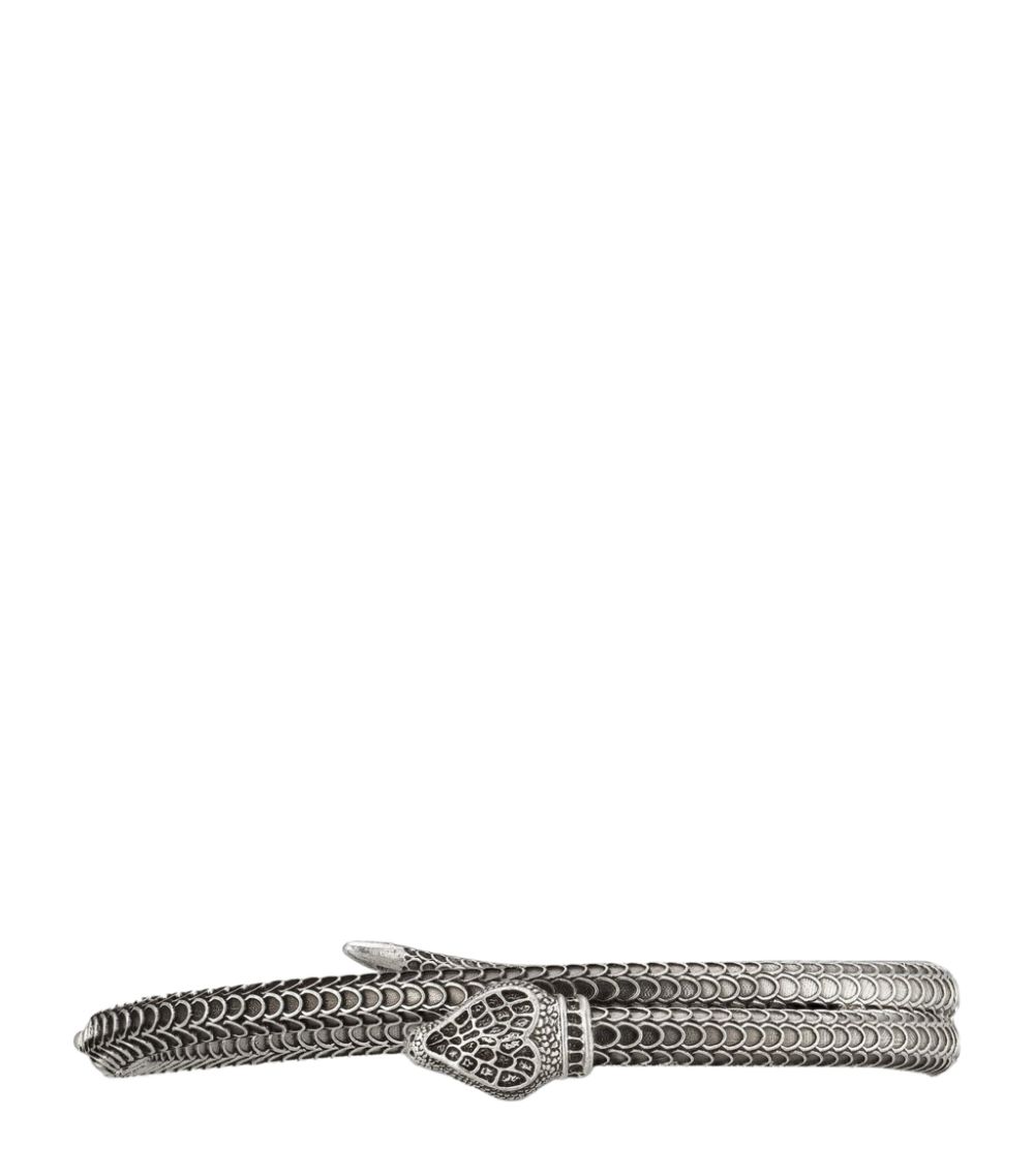 Gucci Gucci Sterling Silver Garden Snake Bracelet