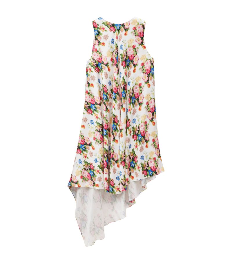 Loewe Loewe Silk Floral Asymmetric Midi Dress