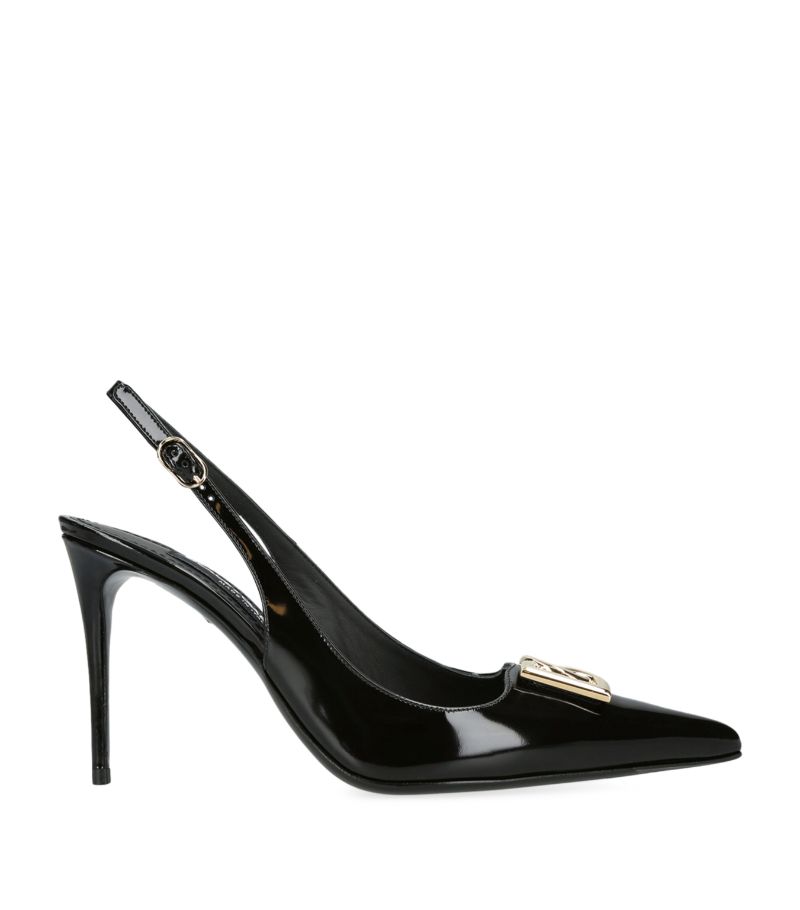 Dolce & Gabbana Dolce & Gabbana Patent Leather Devotion Slingback Pumps 90