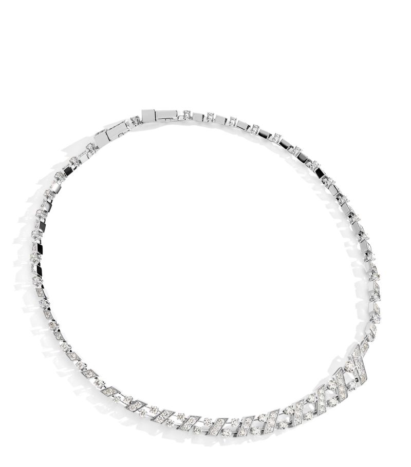  Marli New York White Gold And Diamond Fifth Avenue Collar Necklace