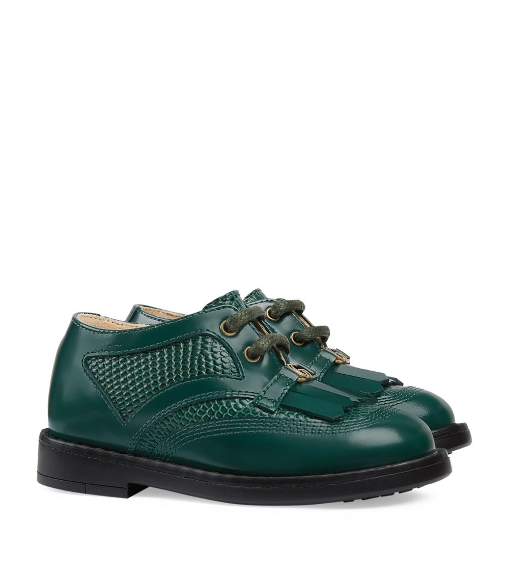 Gucci Gucci Kids Leather Lace-Up Shoes