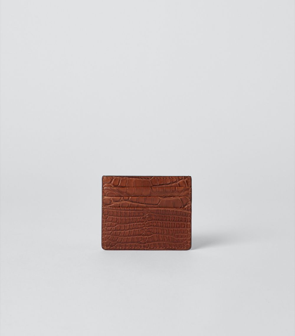 Brunello Cucinelli Brunello Cucinelli Croc-Embossed Leather Card Holder