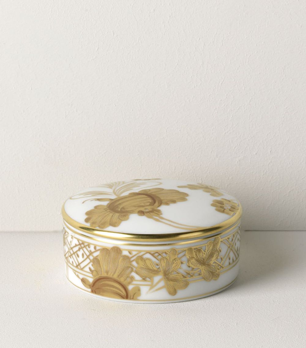 Ginori Ginori 1735 Porcelain Aurum Round Box
