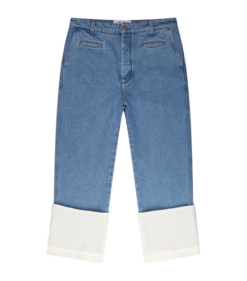 Loewe LOEWE Stonewashed Turn-Up Hem Jeans