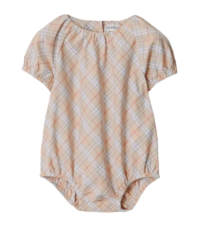 Burberry Burberry Kids Cotton Check Bodysuit (1-18 Months)