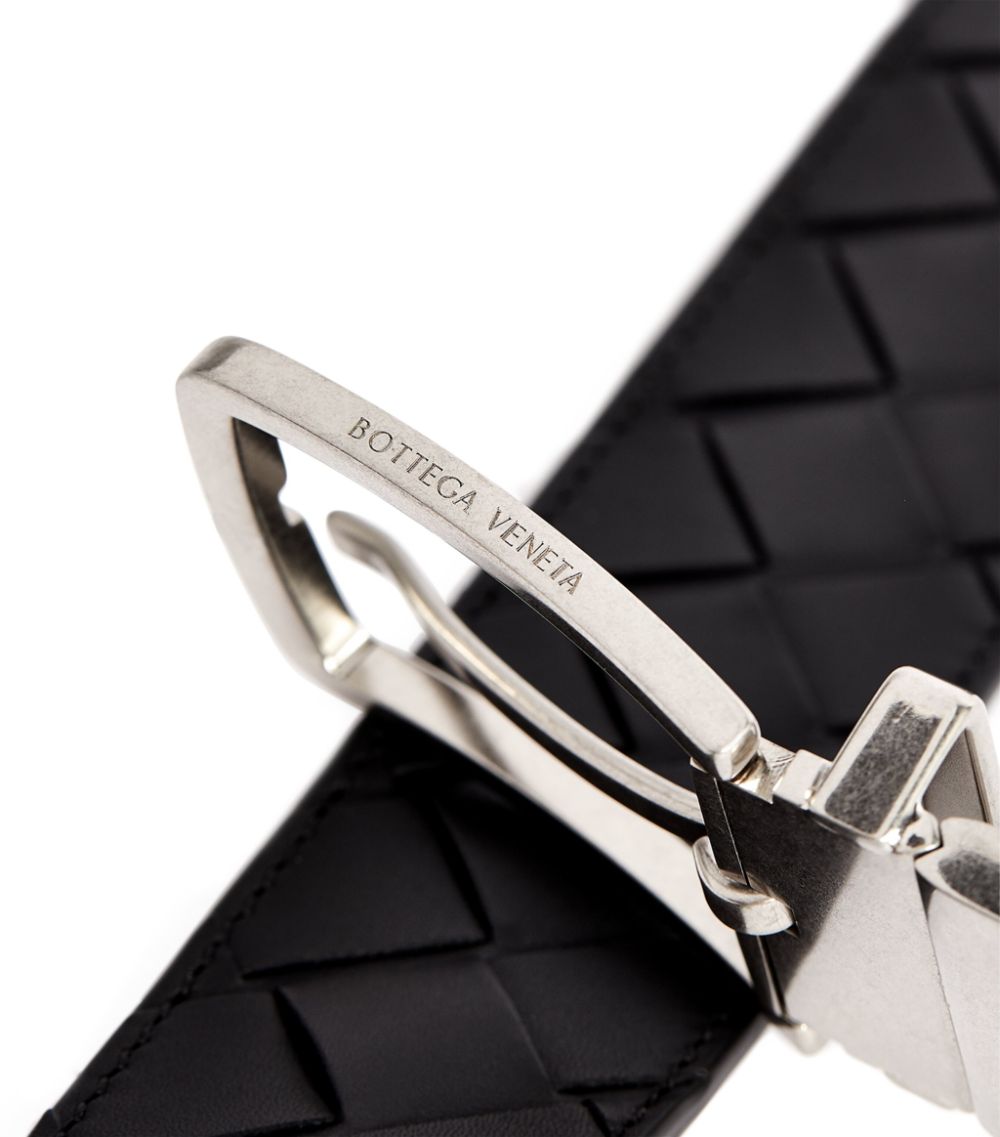 Bottega Veneta Bottega Veneta Leather Intrecciato Belt