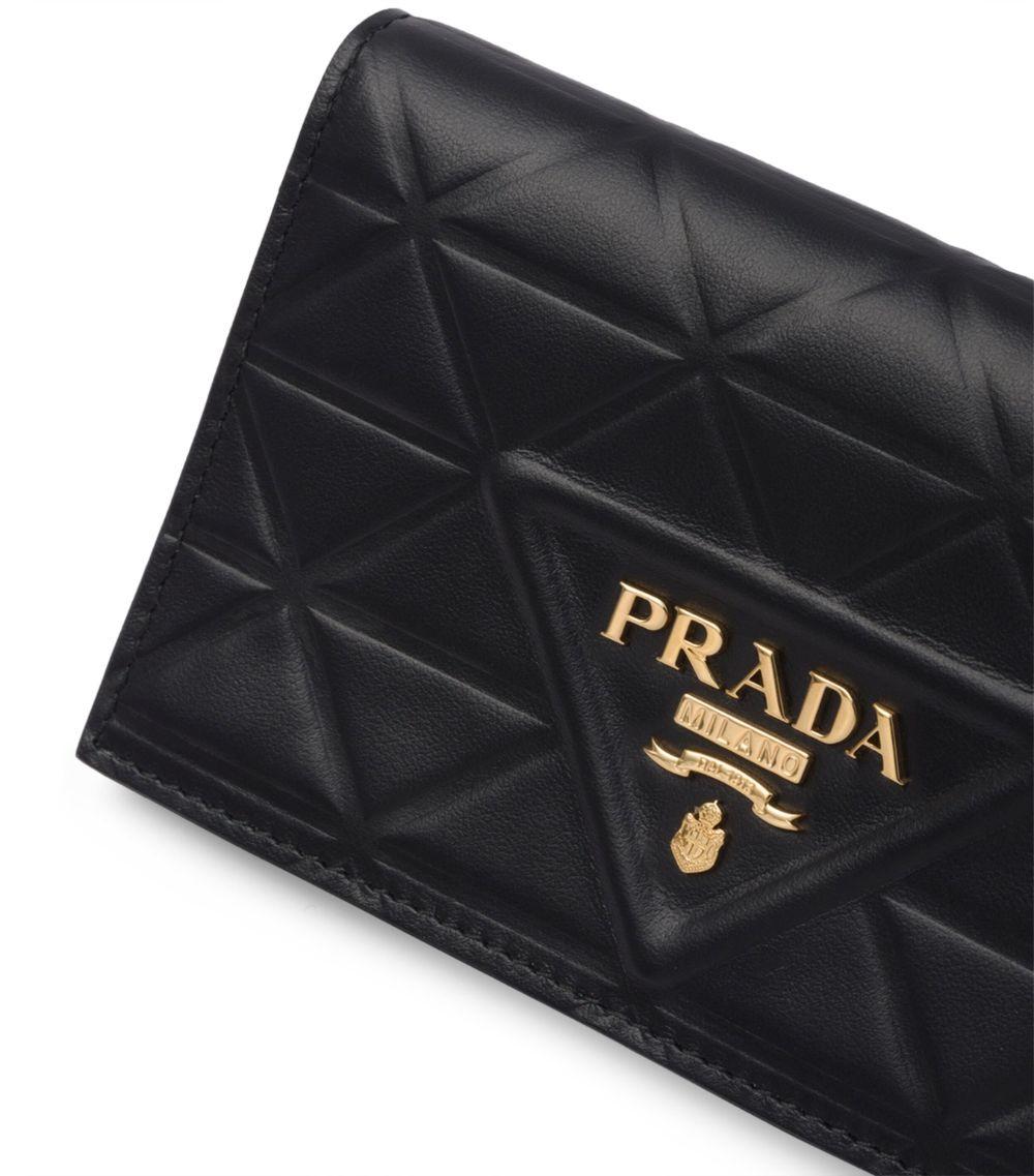 Prada Prada Small Quilted Leather Wallet