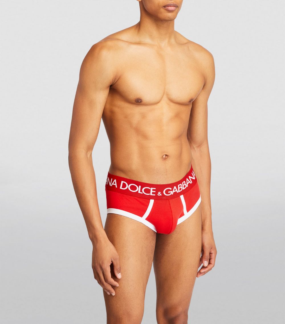 Dolce & Gabbana Dolce & Gabbana Pipe-Detail Logo Briefs