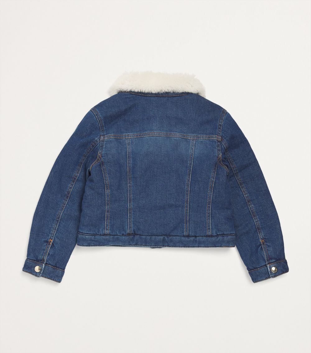 Chloé Kids Chloé Kids Faux Fur-Collar Denim Jacket (4-14 Years)