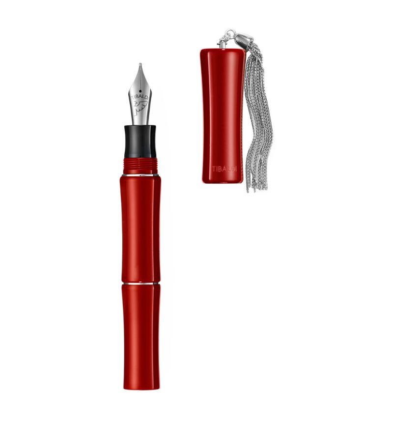 Tibaldi Tibaldi Lipstick Red Bamboo Fountain Pen