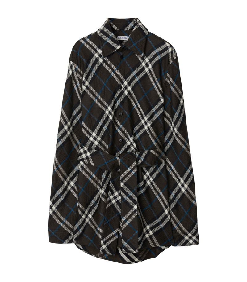 Burberry Burberry Wool-Silk Check Shirt