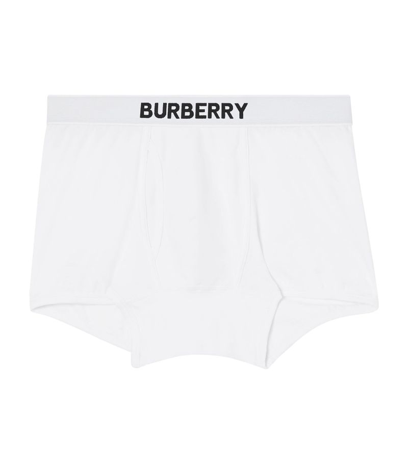 Burberry Burberry Logo Detail Stretch Cotton Boxer Shorts