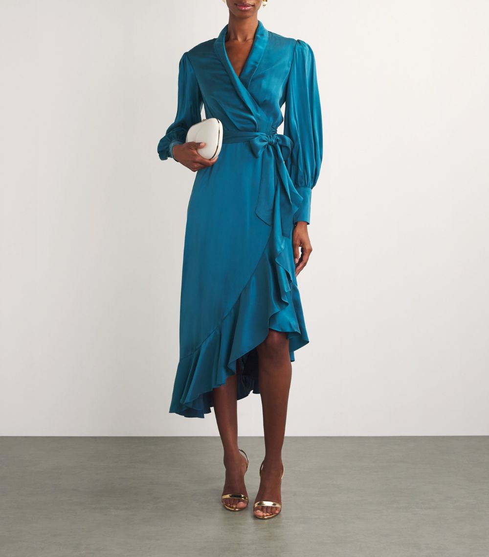 Zimmermann Zimmermann Silk Wrap Midi Dress