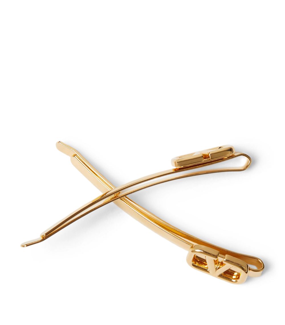 VALENTINO GARAVANI Valentino Garavani Vlogo Hair Clips (Pack Of 2)