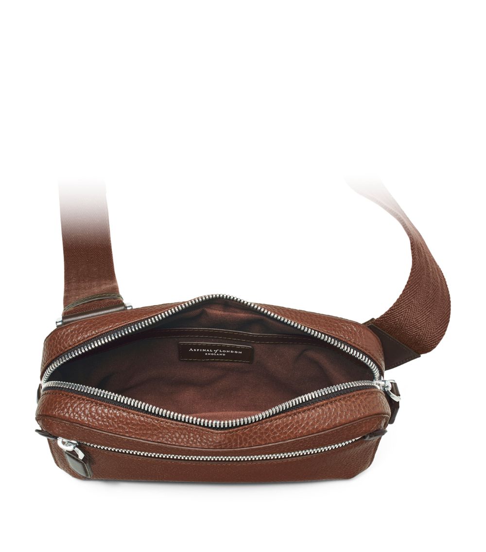  Aspinal Of London Leather Reporter Compact Belt Bag