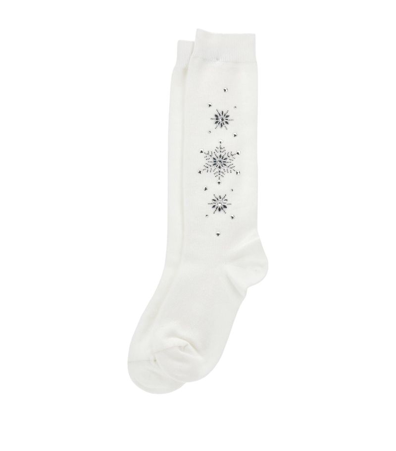 Monnalisa Monnalisa Cotton-Blend Snowflake Socks